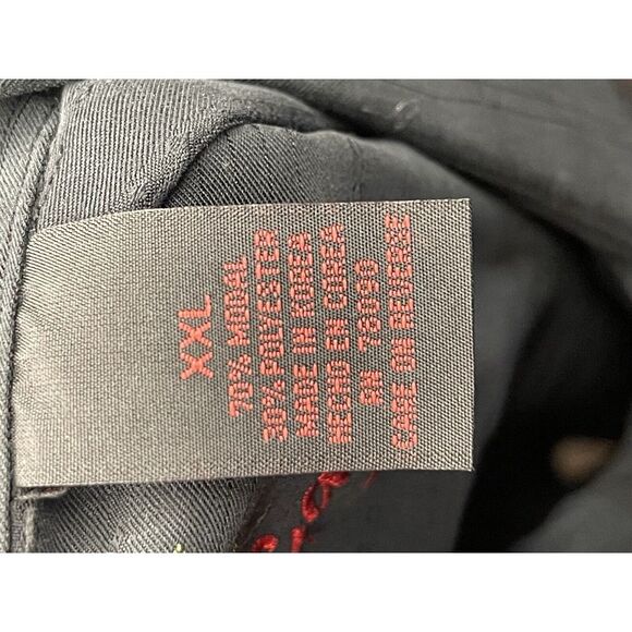 Bamboo Cay 2XL Black Palm Tree Embroidered Modal Blend Button Up S/S Shirt - Picture 5 of 7